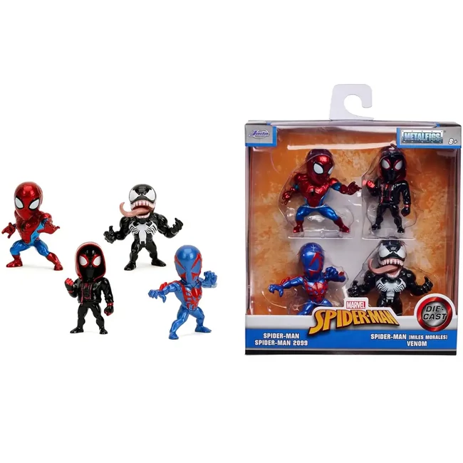 Marvel: Pókember Metalfigs 4 db-os fém figura szett 6,5 cm – Simba Toys
