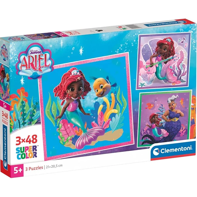 Disney Ariel 3×48 db-os Supercolor puzzle – Clementoni
