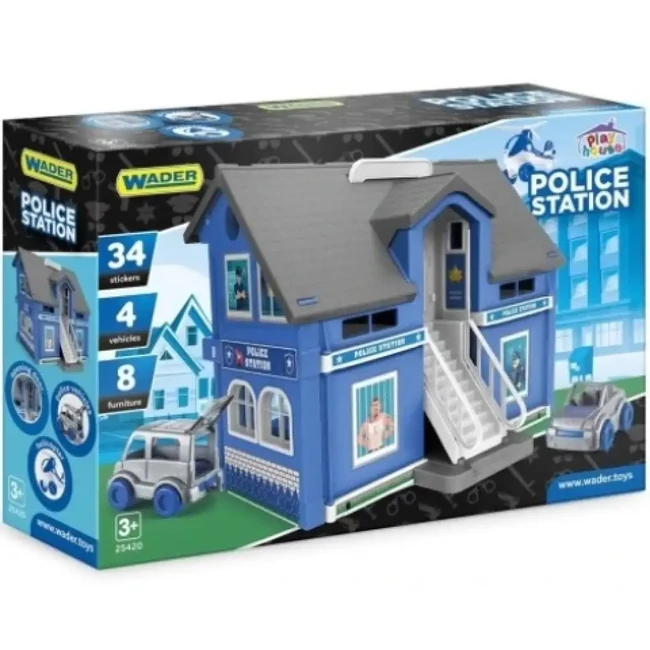 Play House: Nagy rendőrség játékszett járművekkel – Wader