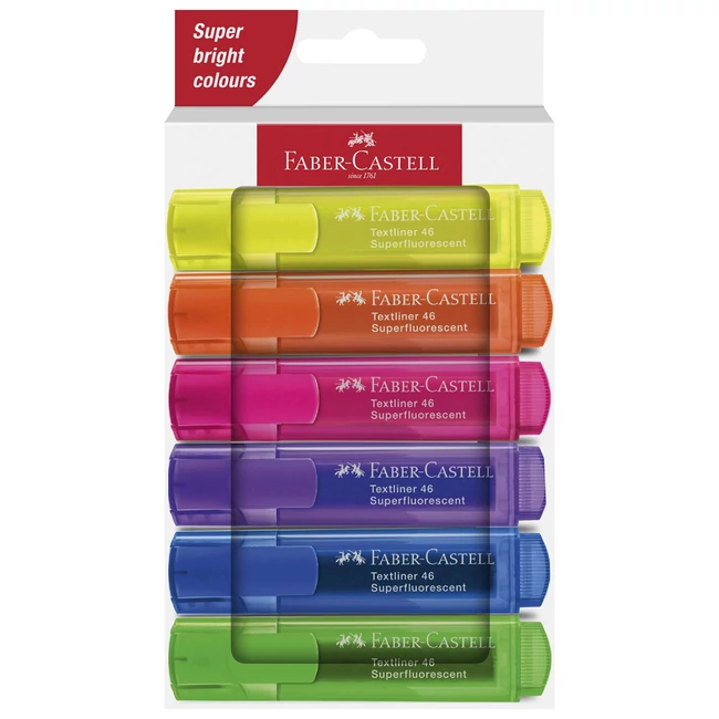 Faber-Castell: 1546 Neon fluorescent 6 db-os szövegkiemelő filctoll szett