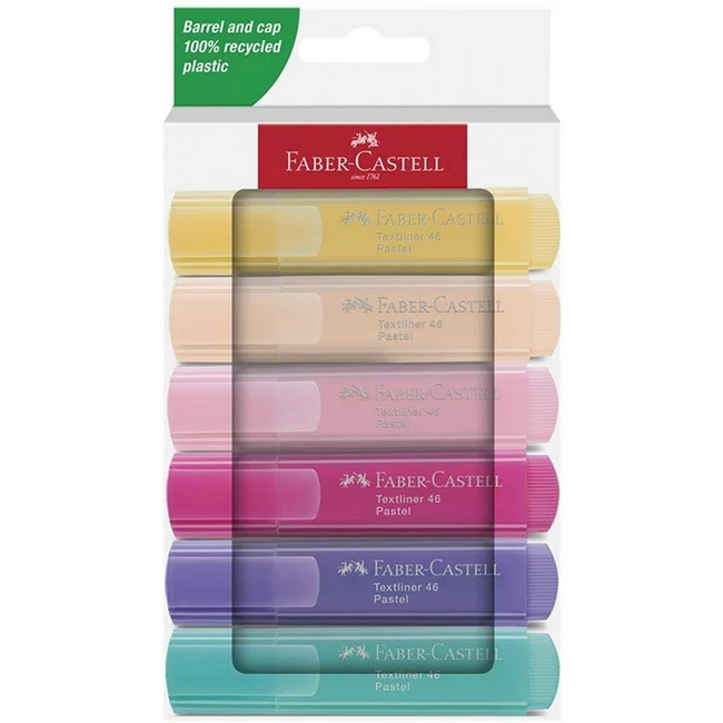 Faber-Castell: 1546 Szövegkiemelő pasztell színben 6 db-os szett