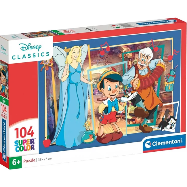 Disney Pinokkió 104 db-os Supercolor puzzle – Clementoni