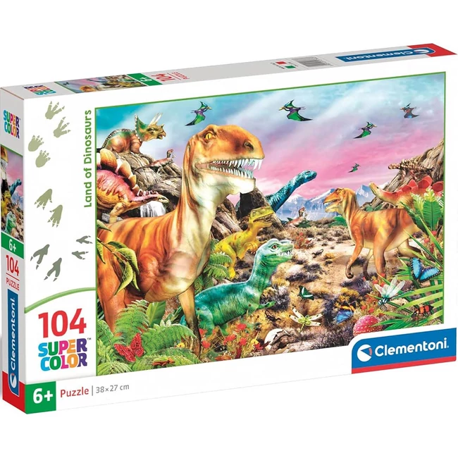 Dinoszauruszok földje 104 db-os Supercolor puzzle – Clementoni