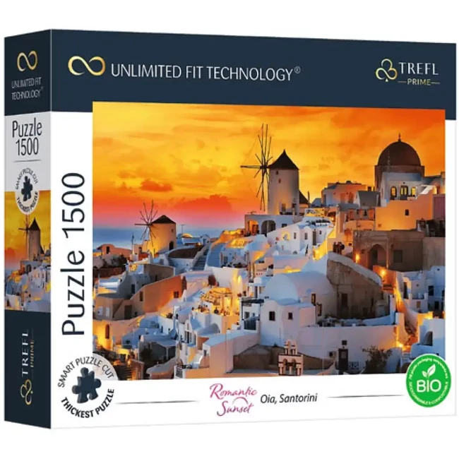 Romantikus naplemente, Oia, Santorini 1500 db-os puzzle – Trefl