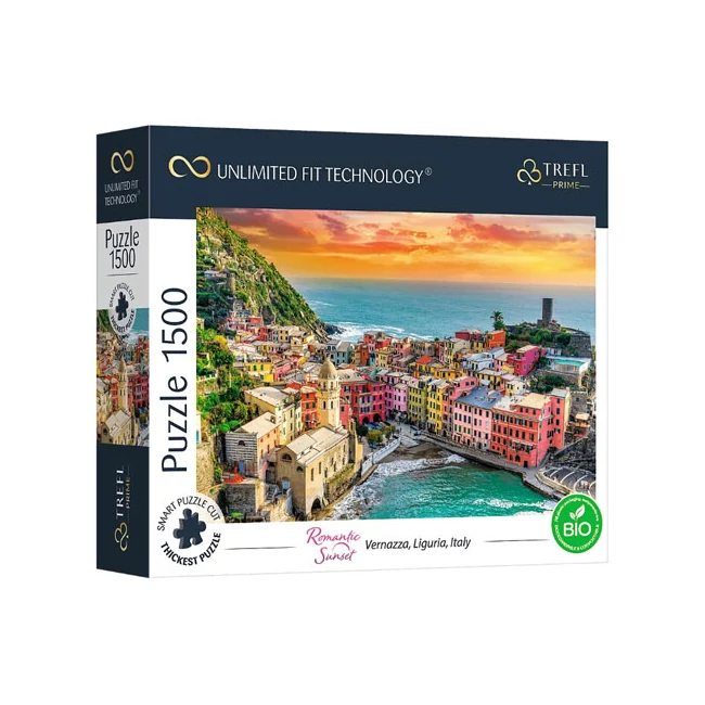 Romantikus naplemente, Vernazza, Olaszország 1500 db-os puzzle – Trefl
