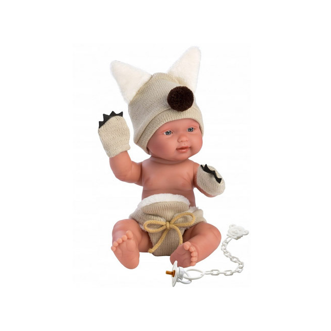 Llorens: Három kismalac – Újszülött fiú baba farkas jelmezben 26 cm-es