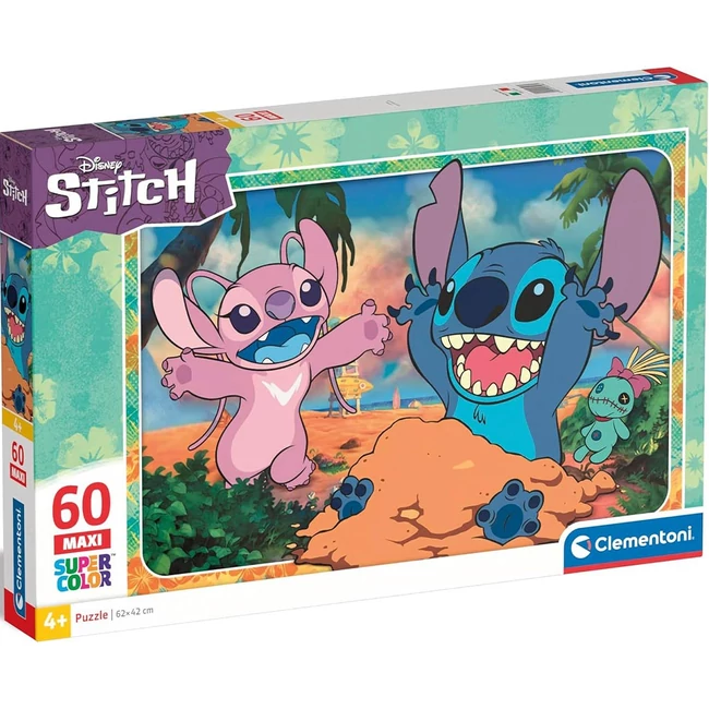 Disney Stitch 60 db-os maxi supercolor puzzle – Clementoni