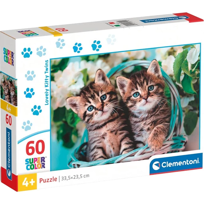 Cuki cicák 60 db-os supercolor puzzle – Clementoni