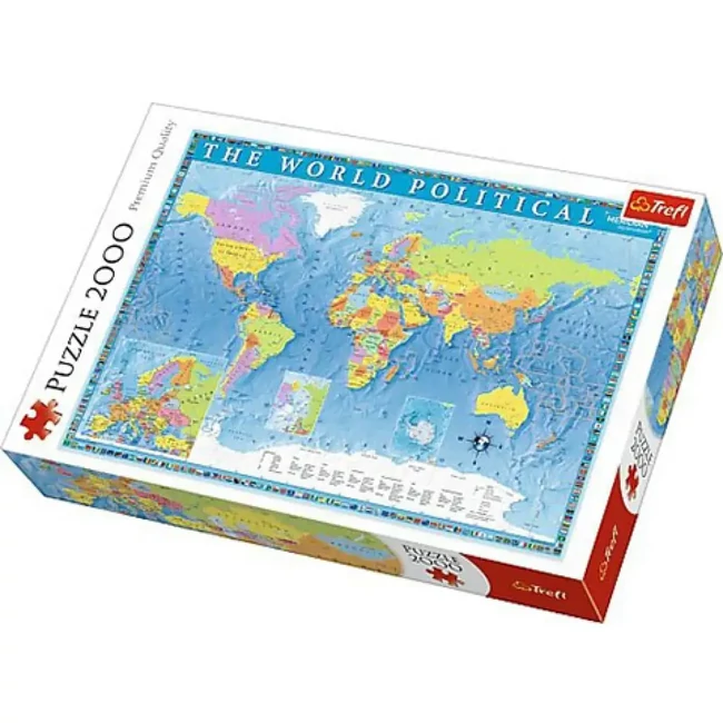 A világ politikai térképe 2000 db-os puzzle – Trefl