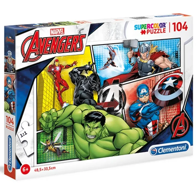 Marvel Bosszuállók Supercolor puzzle 104 db-os – Clementoni