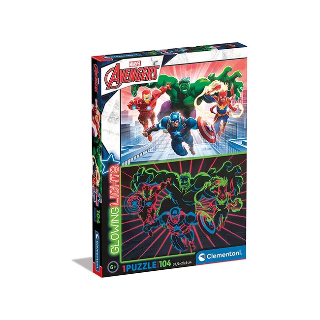 Bosszúállók flureszkáló puzzle 104 db-os – Clementoni