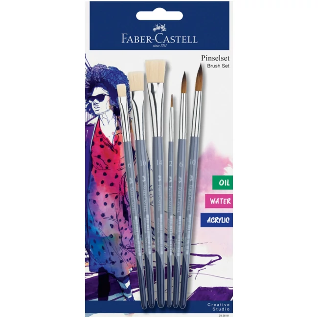 Faber-Castell: 6 db-os ecset készlet
