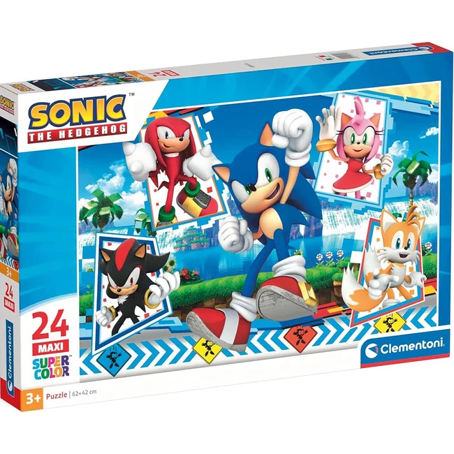 Sonic 24 db-os maxi supercolor puzzle – Clementoni