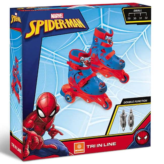 Pókember egy vagy kétsoros állítható görkorcsolya 29–32-es méret – Mondo Toys