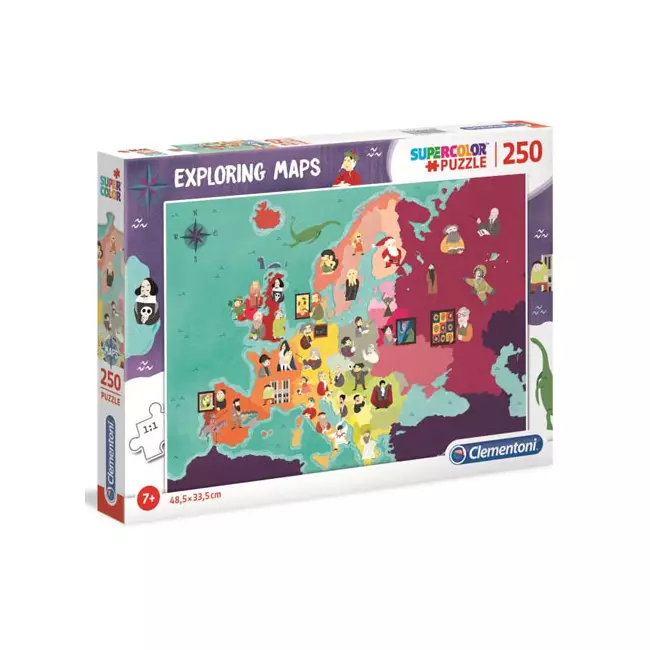 Felfedező térkép – Európa nagyjai 250 db-os puzzle – Clementoni