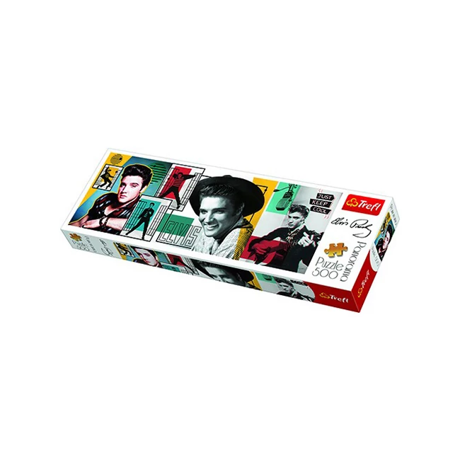 Elvis Presley montázs 500 db-os panoráma puzzle – Trefl
