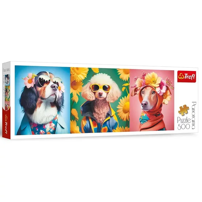 Kutya divatbemutató panoráma puzzle 500 db-os – Trefl
