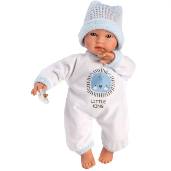 Llorens: Cuquito 30 cm-es síró baba oroszlános ruhában