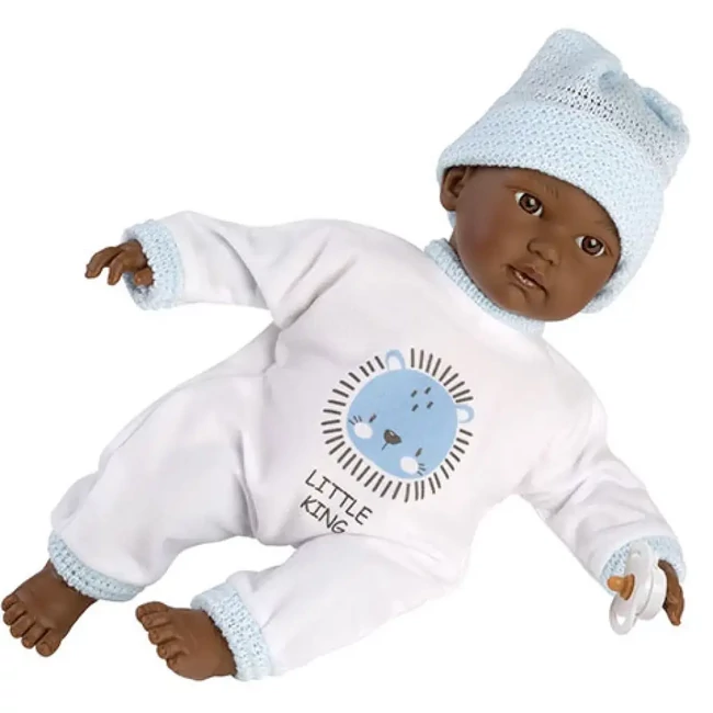 Llorens: Cuqui síró afroamerikai fiú baba 30 cm