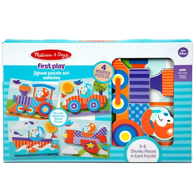 Járművek fa óriás puzzle – Melissa & Doug