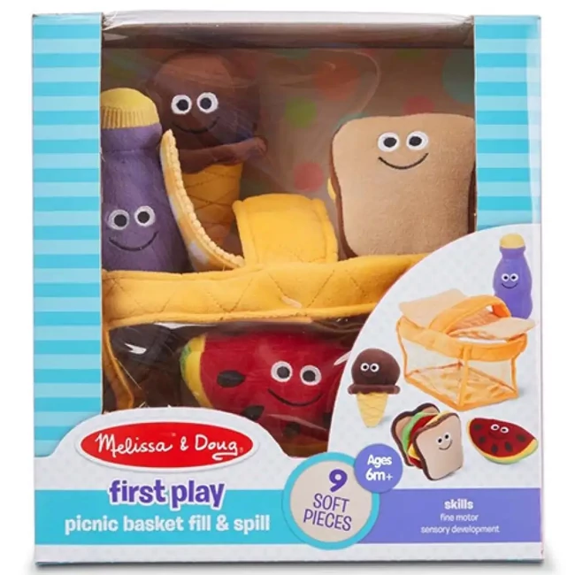 Plüss piknik kosár 9 db-os szett – Melissa & Doug