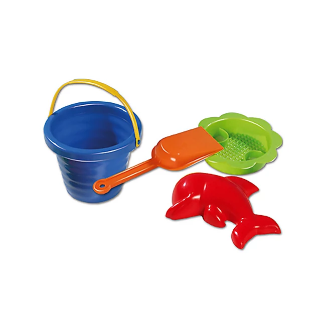 Homokozó szett hullámos vödörrel 4 részes – D-Toys