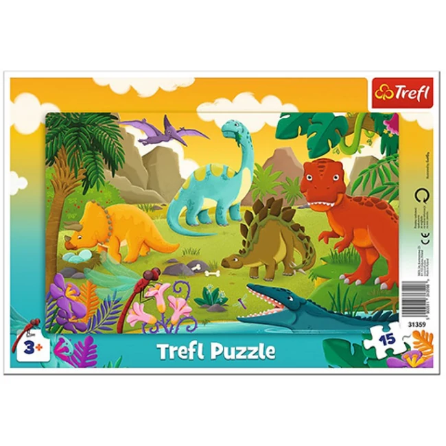 Dinoszaurusz 15 db-os keretes puzzle – Trefl