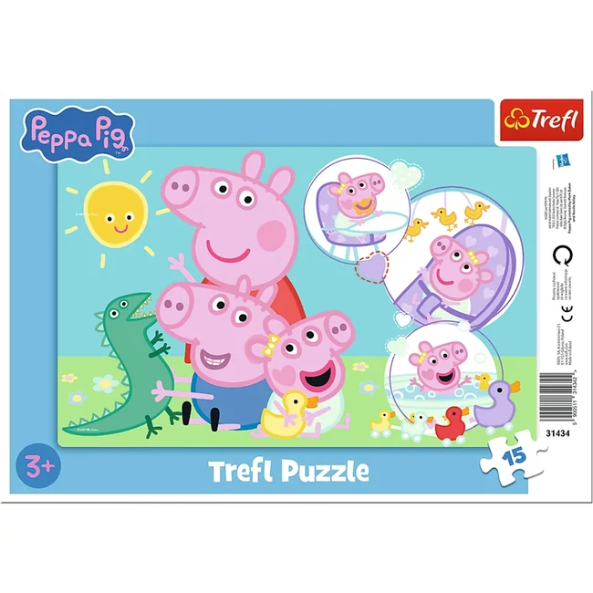Peppa malac családi móka 15 db-os keretes puzzle – Trefl