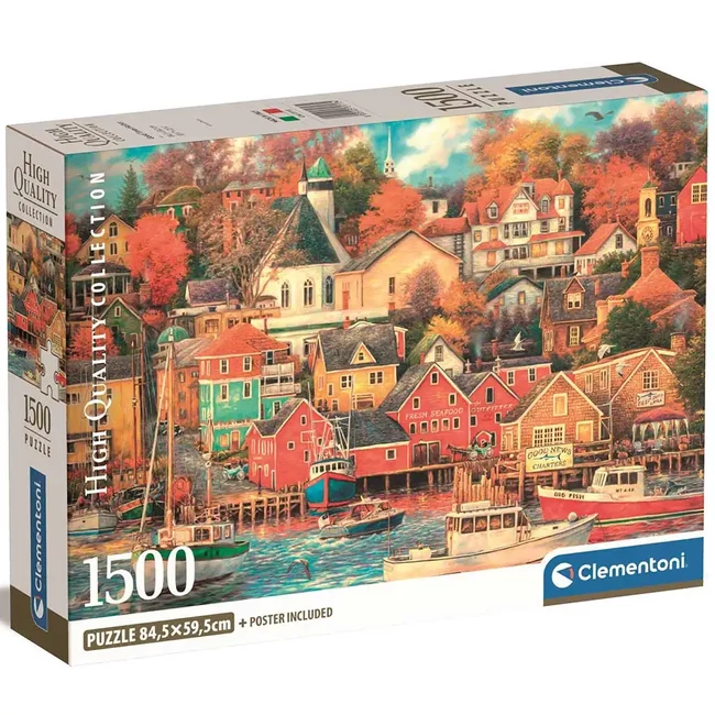 Kikötőváros 1500 db-os HQC puzzle 84,5×59,5 cm – Clementoni