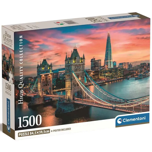 Londoni alkonyat 1500 db-os HQC puzzle 84,5×59,5 cm – Clementoni