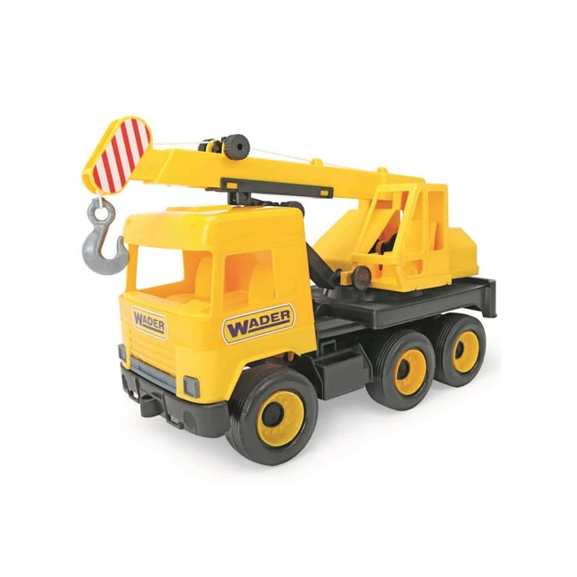 Middle Truck: Darus autó 43 cm sárga – Wader