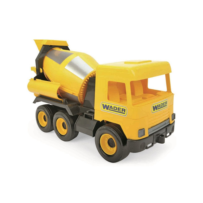 Middle Truck: Betonkeverő autó 43 cm sárga – Wader