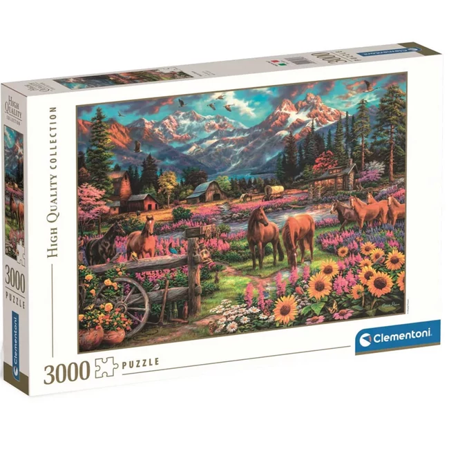 HQC Szabadon vágtatva lovas 3000db-os puzzle - Clementoni