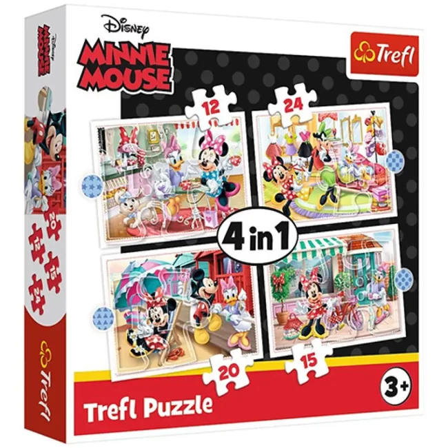 Minnie Egér és barátai 12,15,20,24 db-os 4 az 1-ben puzzle – Trefl