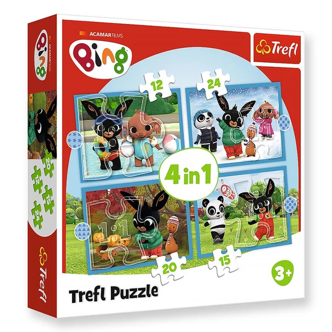 Bing és barátai Boldog Bing 4 az 1-ben puzzle szett – Trefl