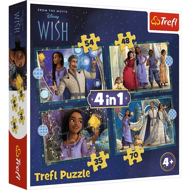 Disney Wish: Kívánság 4 az 1-ben puzzle – Trefl