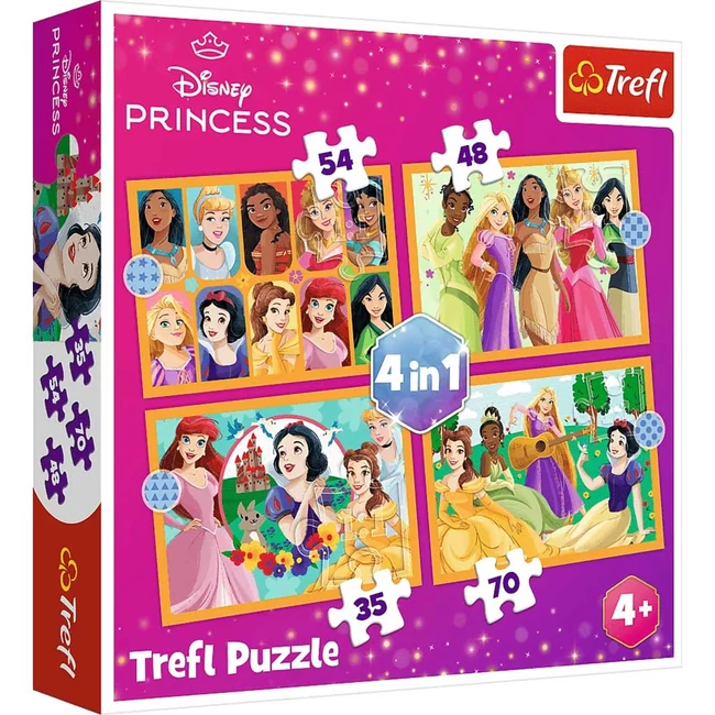 Disney Princess: Disney Hercegnők 4 az 1-ben puzzle – Trefl
