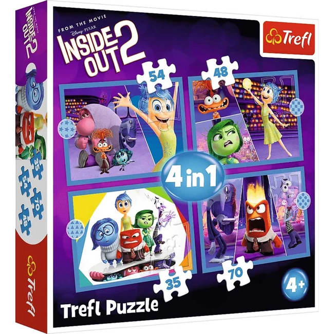 Inside Out 2: Agymanók 4 az 1-ben puzzle – Trefl
