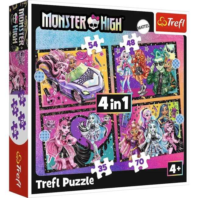 Monster High: Felvillanyozó nap 4 az 1-ben puzzle – Trefl