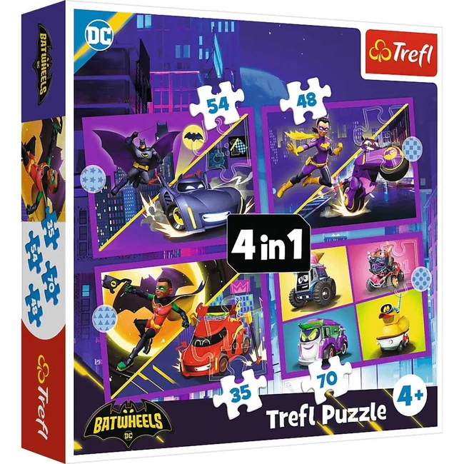 DC Comics: Batwheels 4 az 1-ben puzzle – Trefl