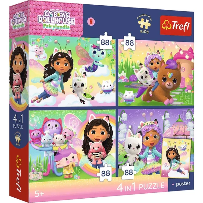 Gabi babaháza 4×88 db-os prémium plusz kids puzzle poszterrel – Trefl