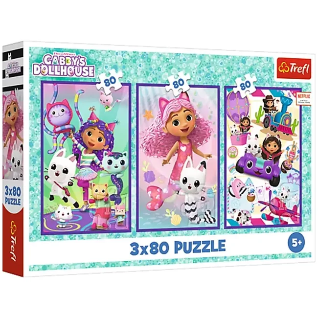 Gabi babaháza színes napok 3×80 db-os puzzle – Trefl