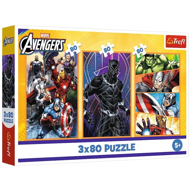 Bosszúállók akciódús napja 3×80 db-os puzzle – Trefl