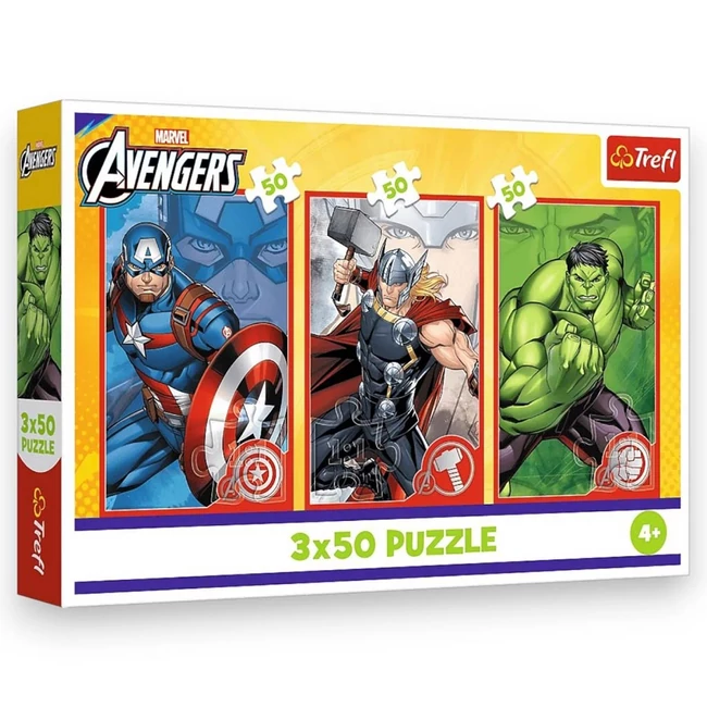 Bosszúállók: A mi hőseink 3×50 db-os puzzle – Trefl