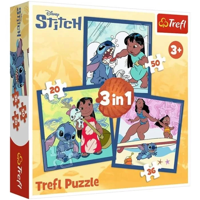 Lilo és Stitch – 3 az 1-ben 20–36–50 db-os puzzle – Trefl