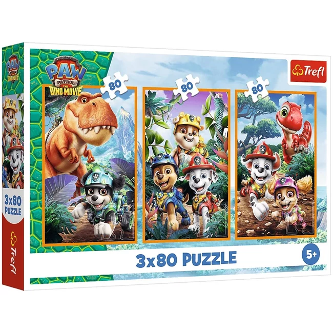 Mancs Őrjárat Dinoszauruszok szigete - 3 x 80db-os puzzle - Trefl
