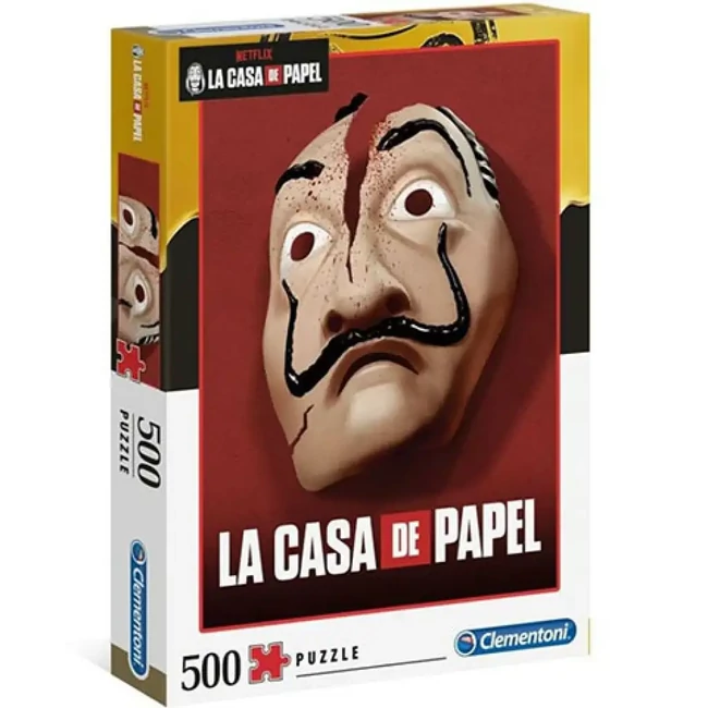A nagy pénzrablás: Dali maszk 500 db-os puzzle – Clementoni