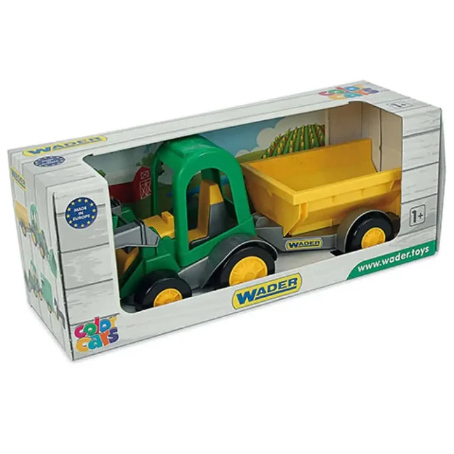 Homlokrakodós traktor utánfutóval 38 cm – Wader