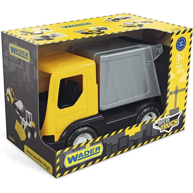 Tech Truck sárga kukásautó 26 cm – Wader