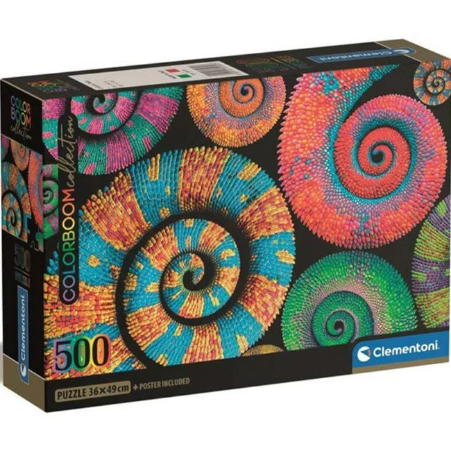 Colorboom Collection: Színes kaméleonok 500 db-os Compact puzzle – Clementoni
